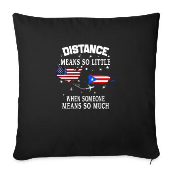 Distance Means So Little When Someone Means Much - Sofa pillowcase 17,3'' x 17,3'' (45 x 45 cm) - black - Front