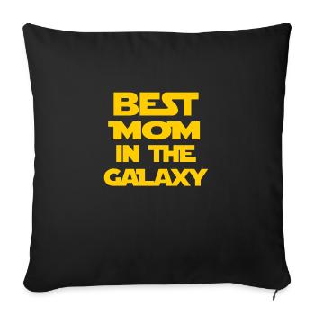 Best mom in the galaxy - Sofa pillowcase 17,3'' x 17,3'' (45 x 45 cm) - black - Front