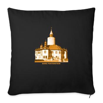Posterstein Burg Altenburger Land Thuringia - Sofa pillowcase 17,3'' x 17,3'' (45 x 45 cm) - black - Front