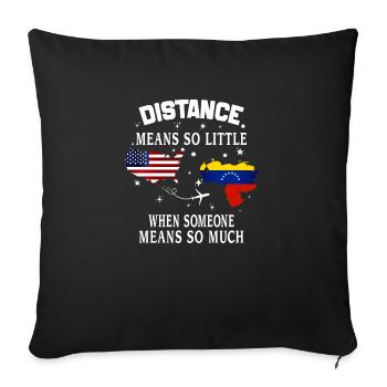 Distance Means So Little When Someone Means Much - Sofa pillowcase 17,3'' x 17,3'' (45 x 45 cm) - black - Front