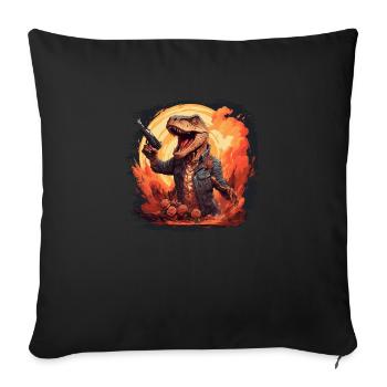 Costume de kangourou mignon joey cadeaux citation - Housse de coussin décorative 45 x 45 cm - noir - Devant