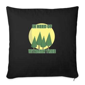 Vitamin Tree - Sofa pillowcase 17,3'' x 17,3'' (45 x 45 cm) - black - Front