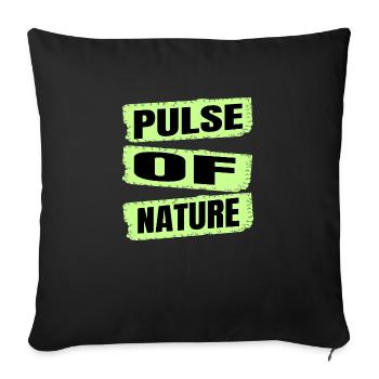 Geek Wild citation Wilderness Life Force - Housse de coussin décorative 45 x 45 cm - noir - Devant