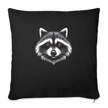 Raton laveur - Housse de coussin décorative 45 x 45 cm - noir - Devant