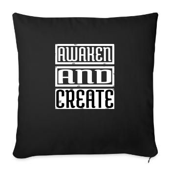 bday personal enlightenment funny sayings - Sofa pillowcase 17,3'' x 17,3'' (45 x 45 cm) - black - Front