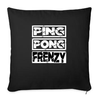 Happy Table Tennis Funny Quote Speed Challenges - Sofa pillowcase 17,3'' x 17,3'' (45 x 45 cm) - black - Front