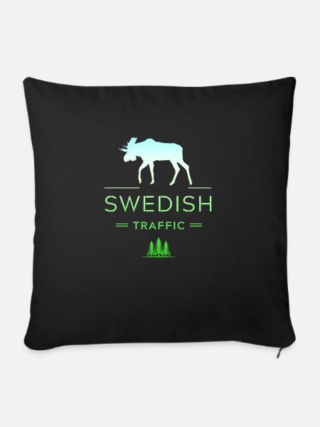 Schweden, Schweden, Skandinavien, Skandinavien, Wikinger, Europa - Sofakissenbezug 45 x 45 cm - Schwarz
