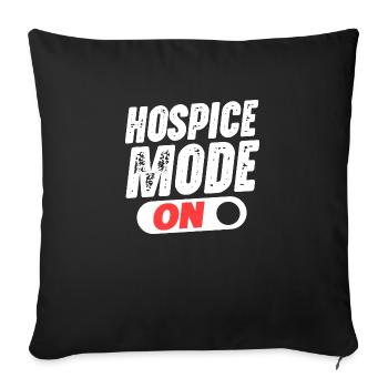 Mode Hospice activé - Housse de coussin décorative 45 x 45 cm - noir - Devant