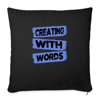 Conseils d’écriture cadeau d’anniversaire paternité - Housse de coussin décorative 45 x 45 cm - noir - Devant