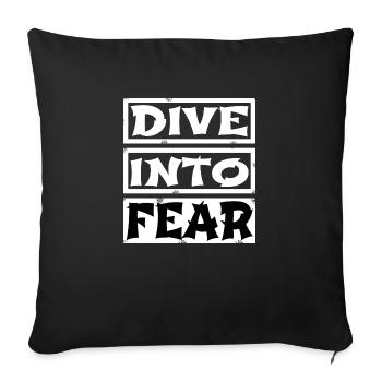 Happy Jokes Adventure Activities Humor - Sofa pillowcase 17,3'' x 17,3'' (45 x 45 cm) - black - Front