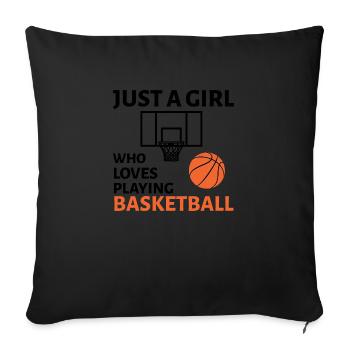 Basket-ball - Housse de coussin décorative 45 x 45 cm - noir - Devant