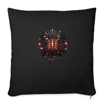 Computer Chip - Sofa pillowcase 17,3'' x 17,3'' (45 x 45 cm) - black - Front