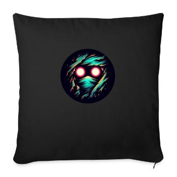 Glowing Observer - Sofa pillowcase 17,3'' x 17,3'' (45 x 45 cm) - black - Front