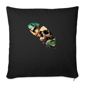 Plume de la mort - Housse de coussin décorative 45 x 45 cm - noir - Devant