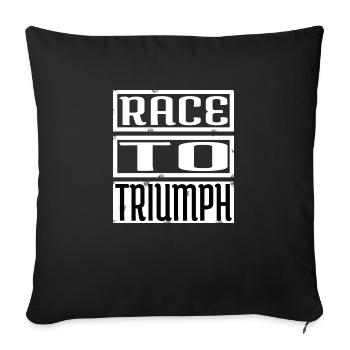 Activités d’excitation pour le style de vie des courses de chevaux - Housse de coussin décorative 45 x 45 cm - noir - Devant
