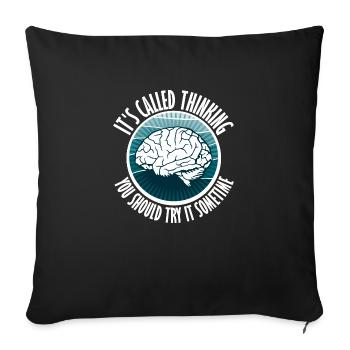 C’est ce qu’on appelle penser que vous devriez l’essayer un jour - Housse de coussin décorative 45 x 45 cm - noir - Devant