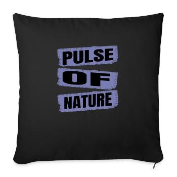 anniversaire apaisant rythme de coeur drôle - Housse de coussin décorative 45 x 45 cm - noir - Devant