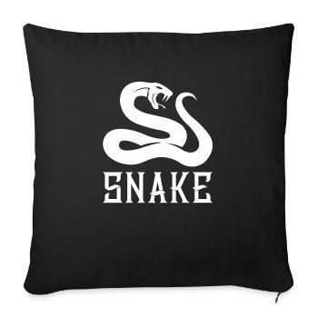 snake white - Sofakissenbezug 45 x 45 cm - Schwarz - Vorne