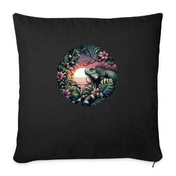 Iguana Libre - Sofakissenbezug 45 x 45 cm - Schwarz - Vorne