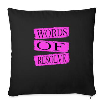 Discours stimulants, anniversaire, dictons drôles - Housse de coussin décorative 45 x 45 cm - noir - Devant