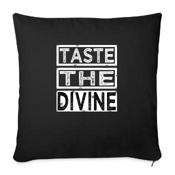 Savoring Flavors Funny Sayings Gift Idea - Sofa pillowcase 17,3'' x 17,3'' (45 x 45 cm) - black - Front
