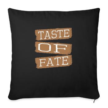 Dictons Créations culinaires Façonner le destin Présent - Housse de coussin décorative 45 x 45 cm - noir - Devant