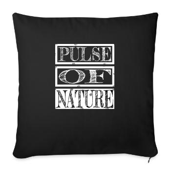 Anniversaire, Sauvage, Beauté, Battement de cœur, Moments - Housse de coussin décorative 45 x 45 cm - noir - Devant