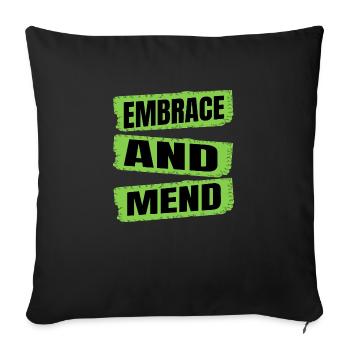 Joke Encouragement Healing Funny Quote - Sofa pillowcase 17,3'' x 17,3'' (45 x 45 cm) - black - Front