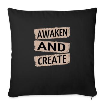 Enlightenment Quotes Innovative Ideas Statement - Sofa pillowcase 17,3'' x 17,3'' (45 x 45 cm) - black - Front