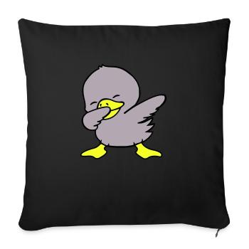 Dabbing de canard - Housse de coussin décorative 45 x 45 cm - noir - Devant