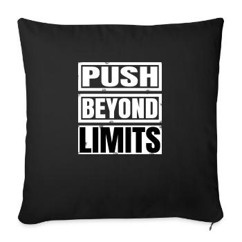 endurance in sports joke happy present idea - Sofakissenbezug 45 x 45 cm - Schwarz - Vorne