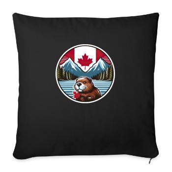 Canada Bieber 2 - Sofa pillowcase 17,3'' x 17,3'' (45 x 45 cm) - black - Front
