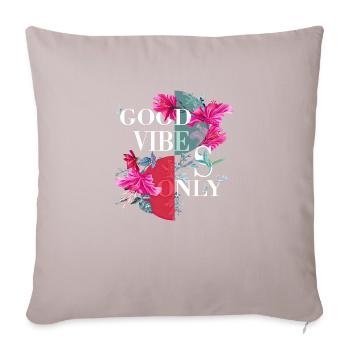 Vibes Only Sticker Quote Vector Vintage Art Styles - Sofa pillowcase 17,3'' x 17,3'' (45 x 45 cm) - light taupe - Front