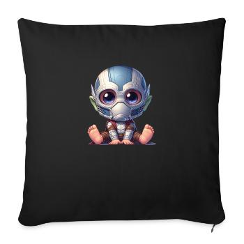 Ironfirst - Housse de coussin décorative 45 x 45 cm - noir - Devant