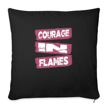 La bravoure en action Vaincre les peurs Service d’incendie - Housse de coussin décorative 45 x 45 cm - noir - Devant