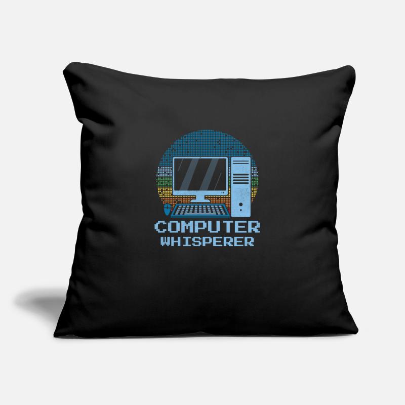 Computer Whisperer Soutien technique informatique Housse de coussin décorative 45 x 45 cm