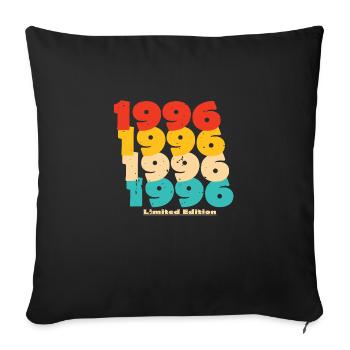 1996: Limited Edition - 28th Anniversary - Sofa pillowcase 17,3'' x 17,3'' (45 x 45 cm) - black - Front