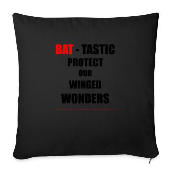 Save Our Winged Wonders - Sofa pillowcase 17,3'' x 17,3'' (45 x 45 cm) - black - Front