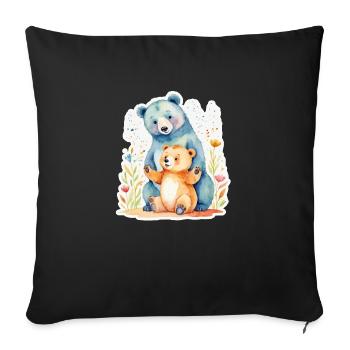 Vous êtes irremplaçable ! Parent Enfant - Housse de coussin décorative 45 x 45 cm - noir - Devant