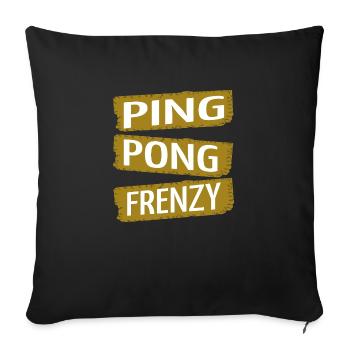 Équipement de tennis de table à grande vitesse impressionnant - Housse de coussin décorative 45 x 45 cm - noir - Devant