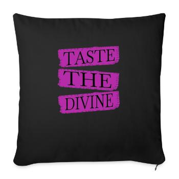 Combinaisons de saveurs Déclaration Manger avec bonheur - Housse de coussin décorative 45 x 45 cm - noir - Devant