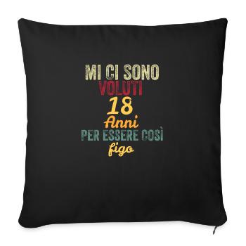 It Took Me 18 Years to Be So Cool - Sofa pillowcase 17,3'' x 17,3'' (45 x 45 cm) - black - Front