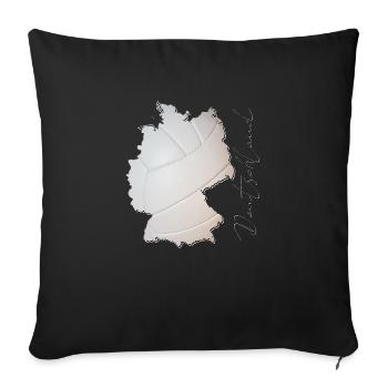 Carte de l’Allemagne encadrée Real Volleyball FR - Housse de coussin décorative 45 x 45 cm - noir - Devant