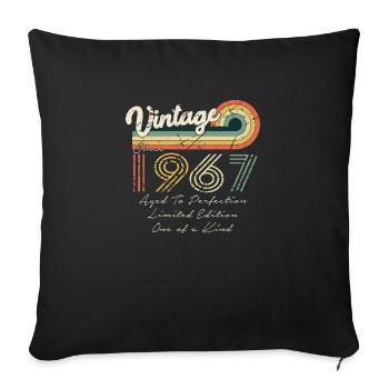 1967 Vintage Classic 1967 - Sofa pillowcase 17,3'' x 17,3'' (45 x 45 cm) - black - Front