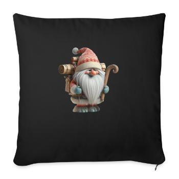 Troll de Noël 3 - Housse de coussin décorative 45 x 45 cm - noir - Devant