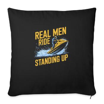 Water sports in style - Sofa pillowcase 17,3'' x 17,3'' (45 x 45 cm) - black - Front