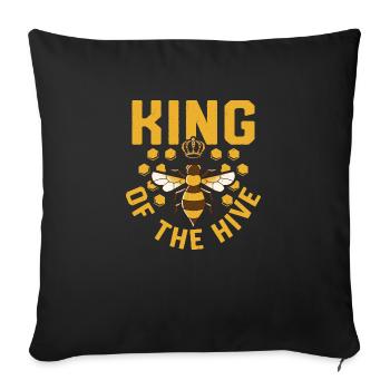 King Of The Hive Beekeeper Apiarist Beekeeping - Sofa pillowcase 17,3'' x 17,3'' (45 x 45 cm) - black - Front