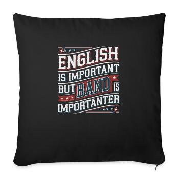 Fun design for musicians - Sofa pillowcase 17,3'' x 17,3'' (45 x 45 cm) - black - Front