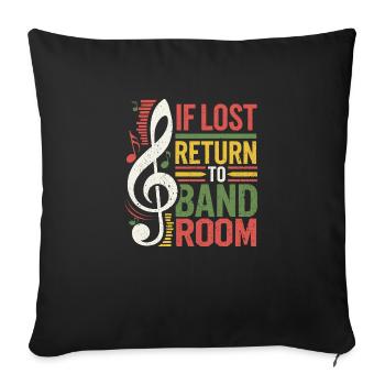 Design amusant pour les musiciens - Housse de coussin décorative 45 x 45 cm - noir - Devant