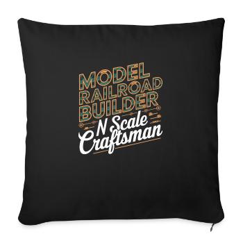 N-Gauge Passion - Housse de coussin décorative 45 x 45 cm - noir - Devant